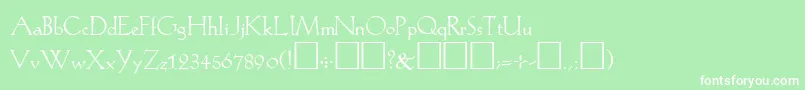 KochPlain Font – White Fonts on Green Background