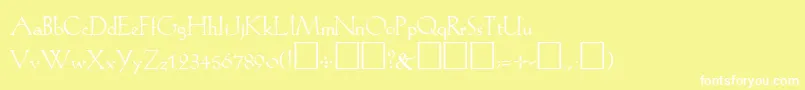 KochPlain Font – White Fonts on Yellow Background