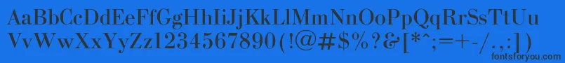 BodoniN Font – Black Fonts on Blue Background