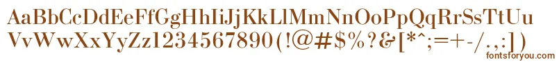 Шрифт BodoniN – коричневые шрифты на белом фоне