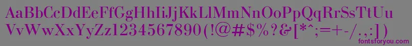 BodoniN Font – Purple Fonts on Gray Background