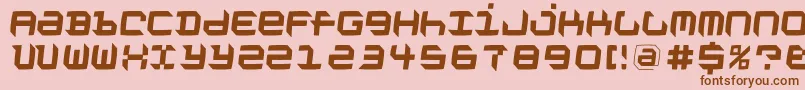 Vandoesburgbrokenfs Font – Brown Fonts on Pink Background