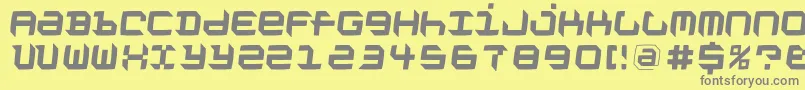 Vandoesburgbrokenfs Font – Gray Fonts on Yellow Background