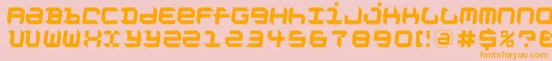 Vandoesburgbrokenfs Font – Orange Fonts on Pink Background