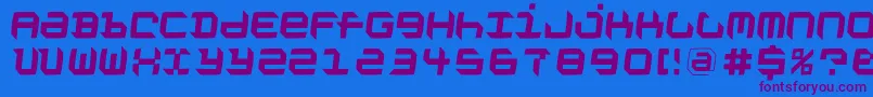 Vandoesburgbrokenfs Font – Purple Fonts on Blue Background