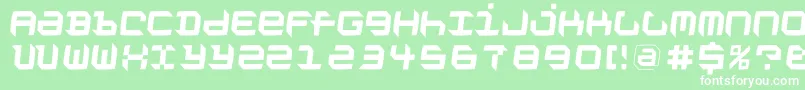 Vandoesburgbrokenfs Font – White Fonts on Green Background