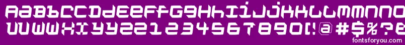 Vandoesburgbrokenfs-Schriftart – Weiße Schriften auf violettem Hintergrund