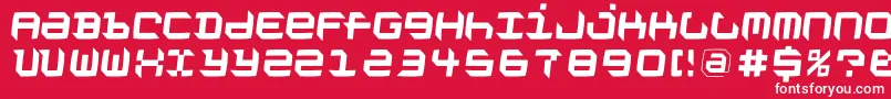 Vandoesburgbrokenfs Font – White Fonts on Red Background