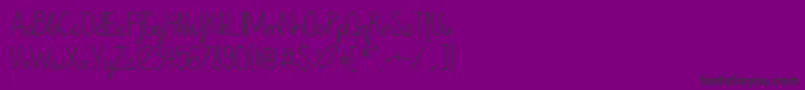 Шрифт OurLilSecretForever – чёрные шрифты на фиолетовом фоне