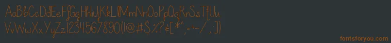 OurLilSecretForever Font – Brown Fonts on Black Background