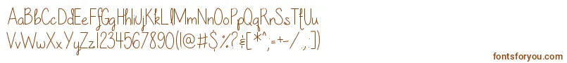 OurLilSecretForever Font – Brown Fonts on White Background