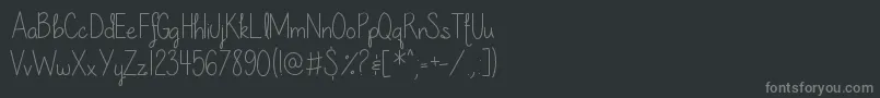OurLilSecretForever Font – Gray Fonts on Black Background