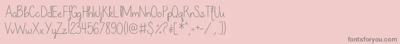 OurLilSecretForever-Schriftart – Graue Schriften auf rosa Hintergrund