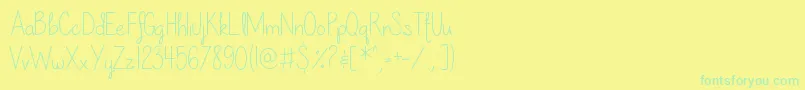 OurLilSecretForever Font – Green Fonts on Yellow Background