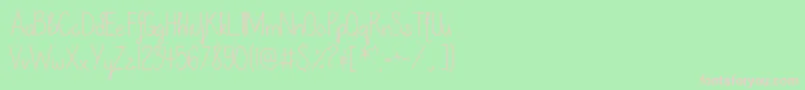 OurLilSecretForever Font – Pink Fonts on Green Background