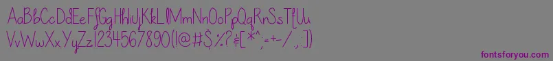 OurLilSecretForever-Schriftart – Violette Schriften auf grauem Hintergrund