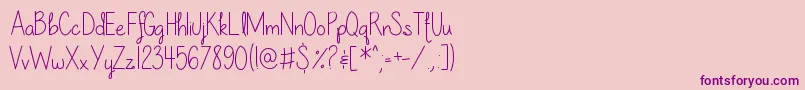 OurLilSecretForever Font – Purple Fonts on Pink Background