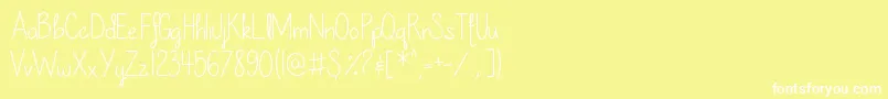 OurLilSecretForever Font – White Fonts on Yellow Background