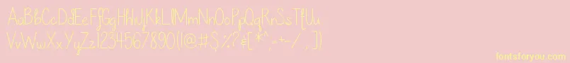 fuente OurLilSecretForever – Fuentes Amarillas Sobre Fondo Rosa