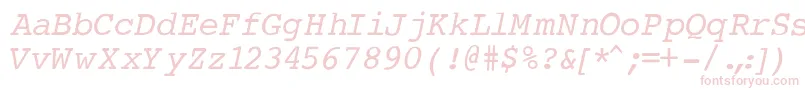 Шрифт CourierNormalItalic – розовые шрифты