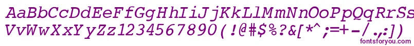 CourierNormalItalic Font – Purple Fonts