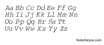 CourierNormalItalic Font