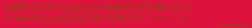 Constant Font – Brown Fonts on Red Background