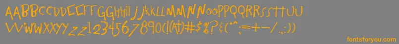Constant Font – Orange Fonts on Gray Background