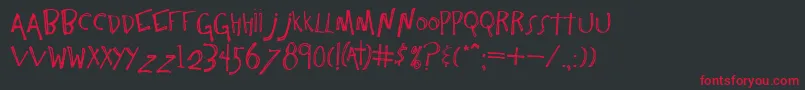 Constant Font – Red Fonts on Black Background