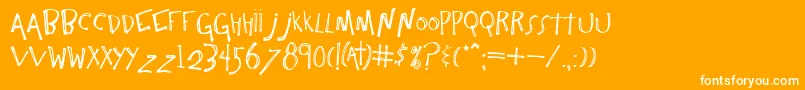 Constant Font – White Fonts on Orange Background