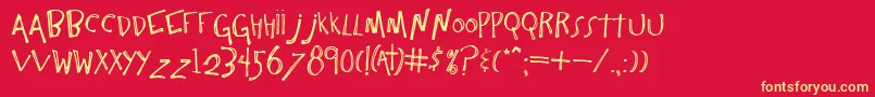 Constant Font – Yellow Fonts on Red Background