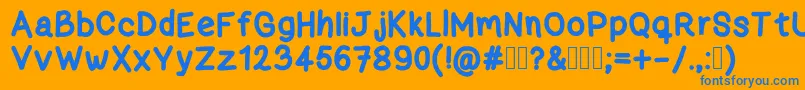 ZamaBlack Font – Blue Fonts on Orange Background