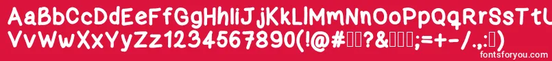 ZamaBlack Font – White Fonts on Red Background