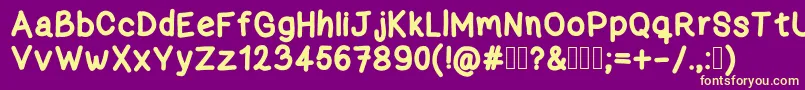 ZamaBlack Font – Yellow Fonts on Purple Background