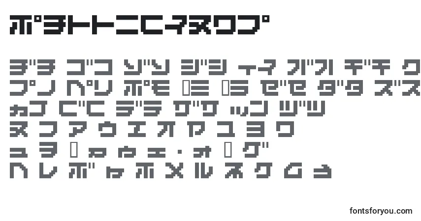 Czcionka Massive10K – alfabet, cyfry, specjalne znaki