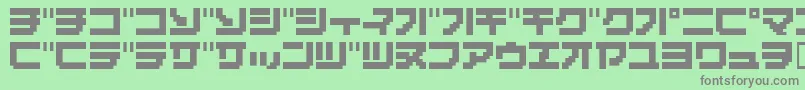 フォントMassive10K – 緑の背景に灰色の文字