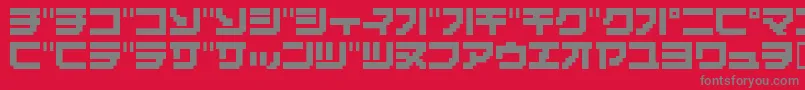 フォントMassive10K – 赤い背景に灰色の文字