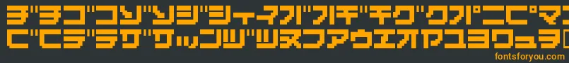 フォントMassive10K – 黒い背景にオレンジの文字