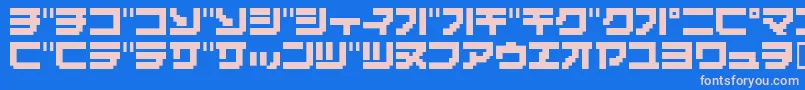 フォントMassive10K – ピンクの文字、青い背景