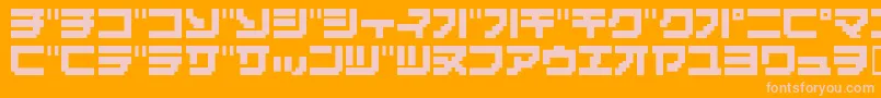 フォントMassive10K – オレンジの背景にピンクのフォント