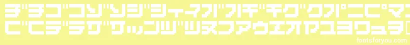 フォントMassive10K – 黄色い背景に白い文字