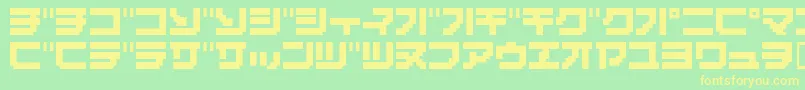Massive10K Font – Yellow Fonts on Green Background