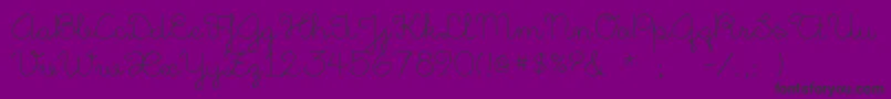 Czcionka LittleDaysAlt – czarne czcionki na fioletowym tle