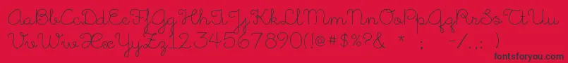 LittleDaysAlt Font – Black Fonts on Red Background