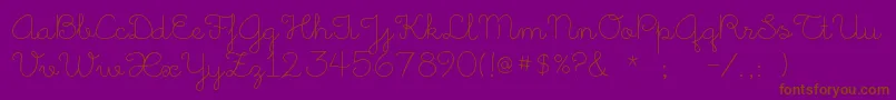 LittleDaysAlt-fontti – ruskeat fontit violetilla taustalla
