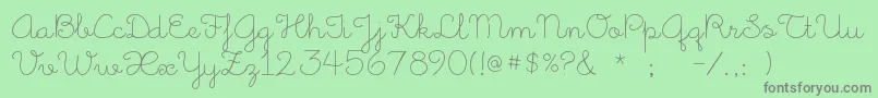LittleDaysAlt Font – Gray Fonts on Green Background