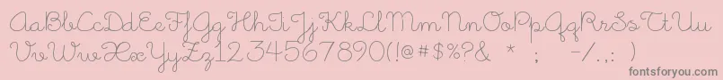 LittleDaysAlt Font – Gray Fonts on Pink Background
