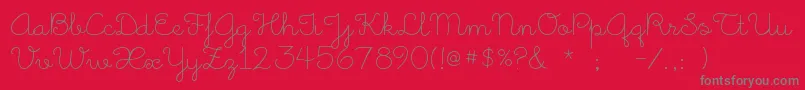 LittleDaysAlt Font – Gray Fonts on Red Background