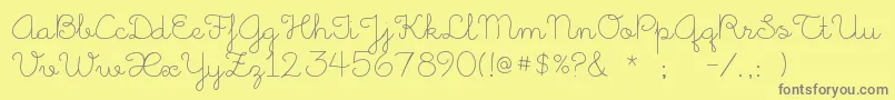 LittleDaysAlt Font – Gray Fonts on Yellow Background