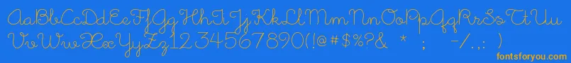 LittleDaysAlt Font – Orange Fonts on Blue Background
